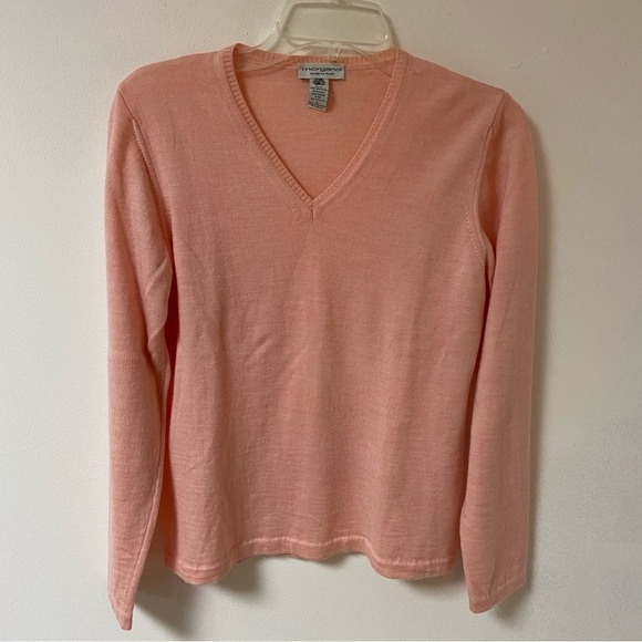 Morgan’s Women’s Sweater V Neck Merino Wool Large - Picture 1 of 8